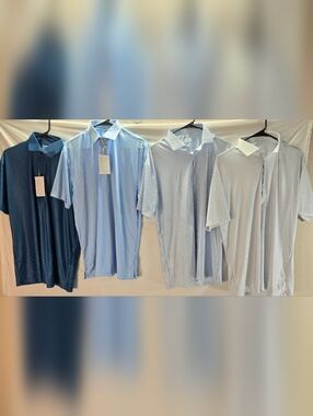 Lot of 4 Collars & Co Men's Large Polo Shirts Regular & Featherweight NWT & NWOT